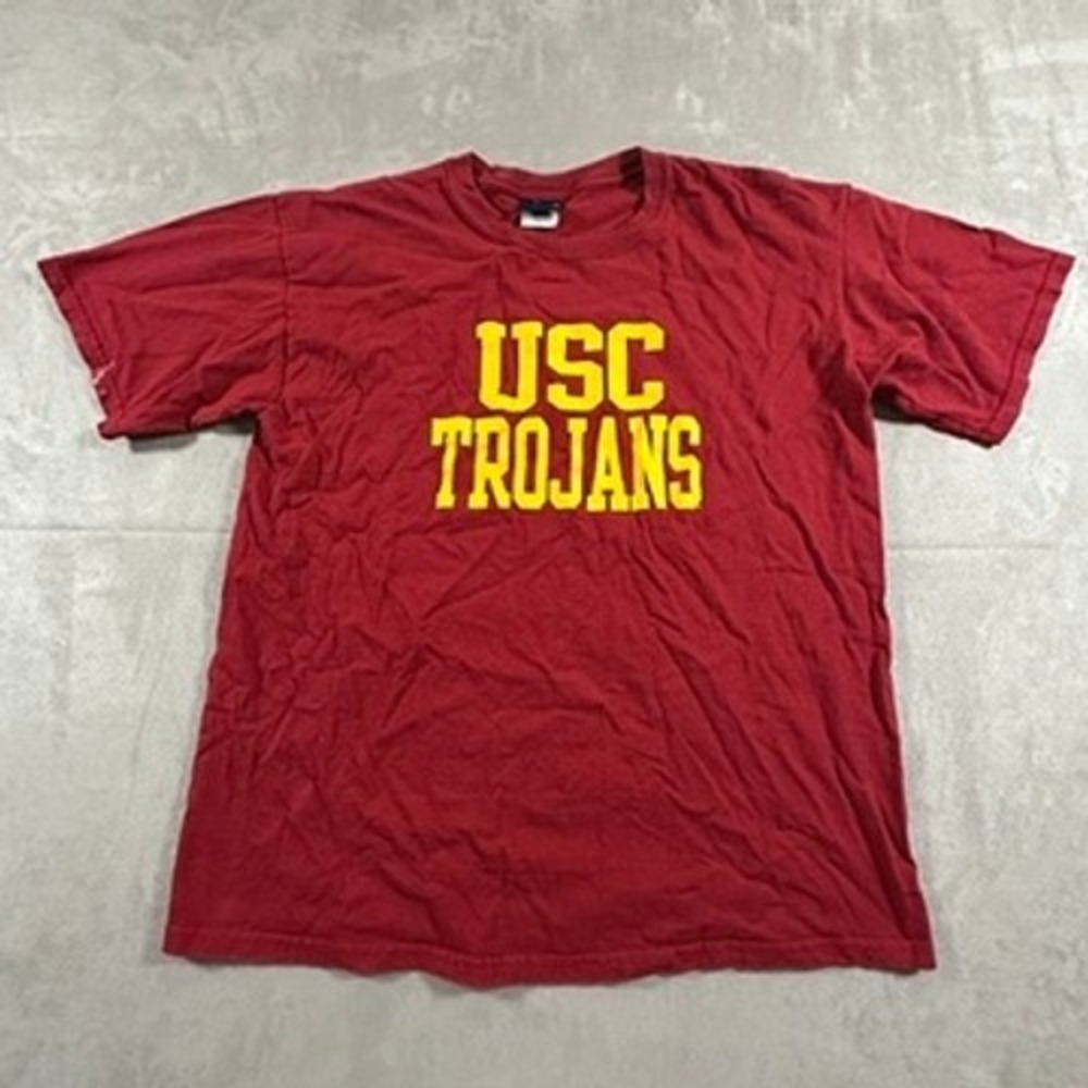 Camp David T-Shirt Mens USC Trojans Graphic Print Large Red